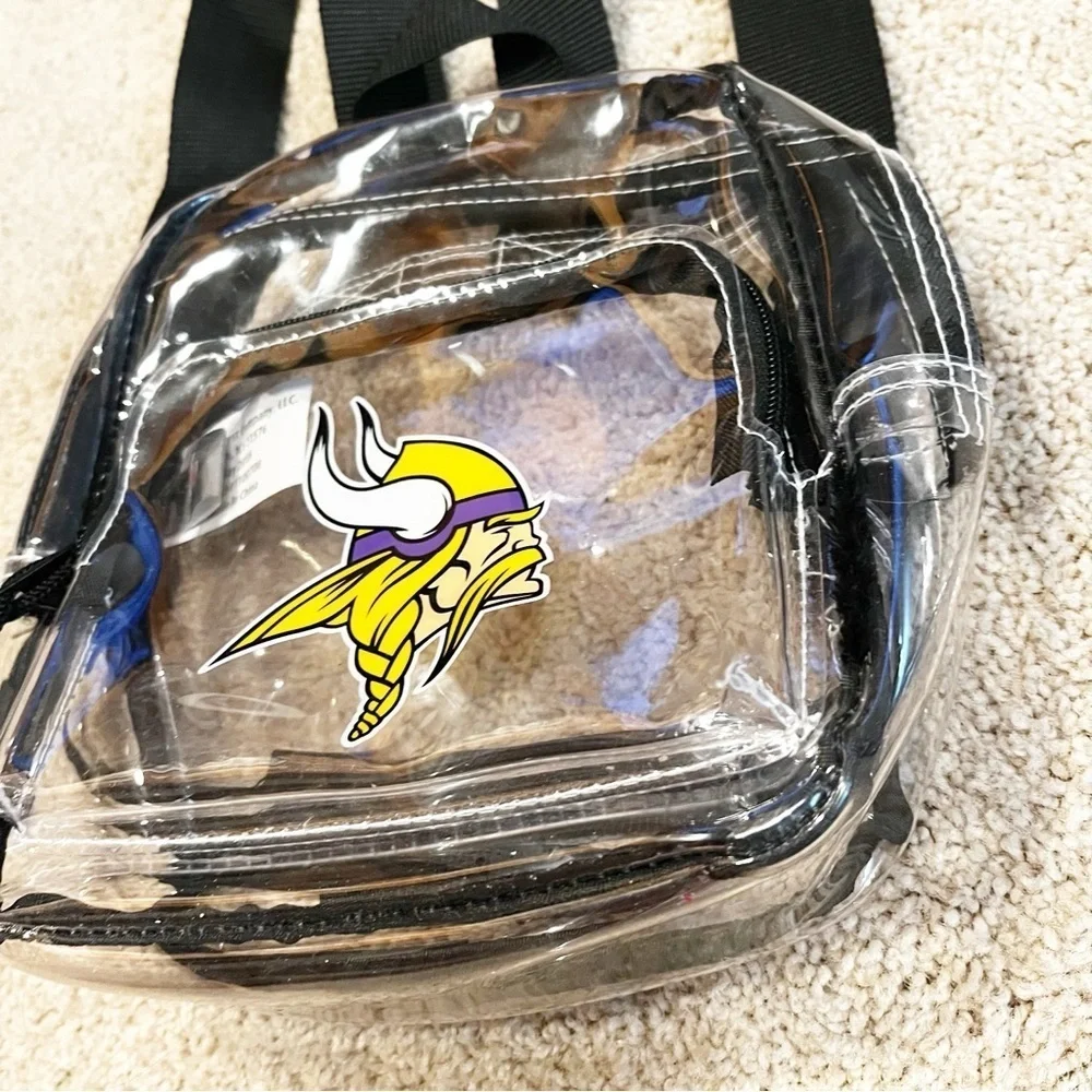 Minnesota Vikings Clear Backpack Stadium Game Day Football US Bank Stadium Logo